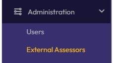 Administration - External Assessors option