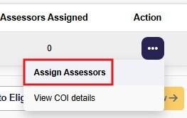 External Assessor Assign Assessors option