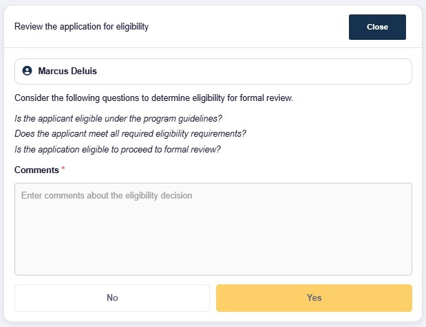 Review Eligibility window